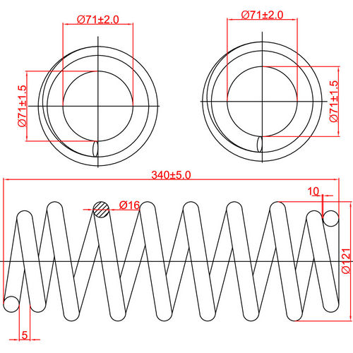 Z48015R — ZIKMAR — Suspension Spring, Rear