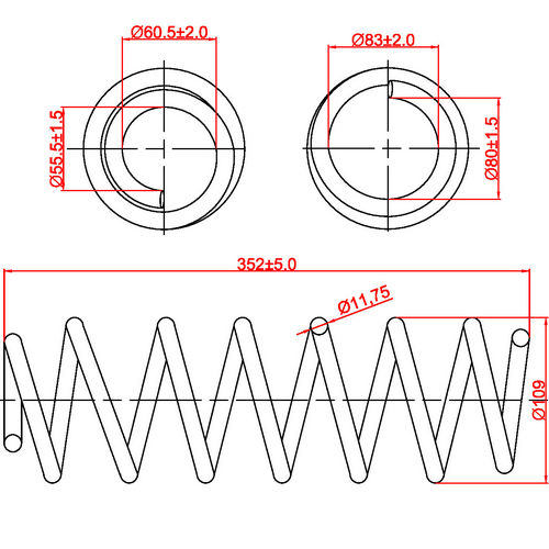 Z48025R — ZIKMAR — Suspension Spring, Rear