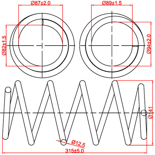 Z48038R — ZIKMAR — Suspension Spring, Front