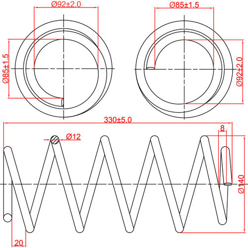 Z48040R — ZIKMAR — Suspension Spring, Front