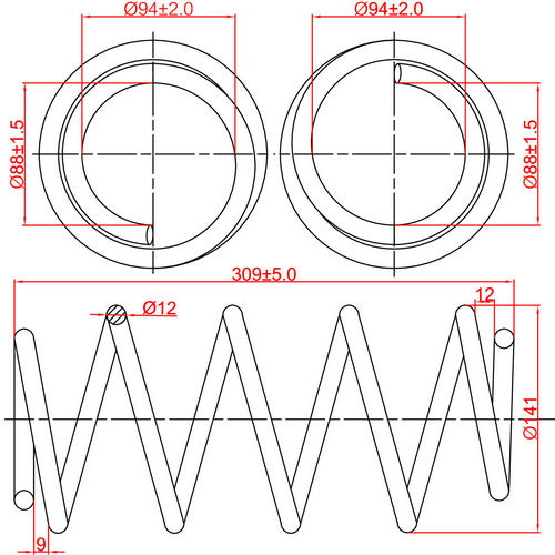 Z48041R — ZIKMAR — Suspension Spring, Front