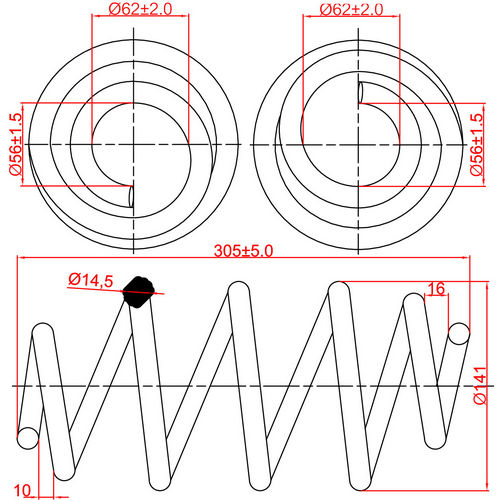 Z48094R — ZIKMAR — Suspension Spring, Rear