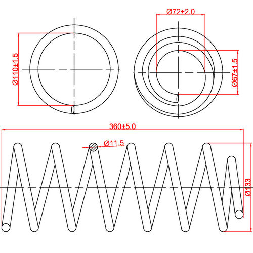 Z48203R — ZIKMAR — Suspension Spring, Front