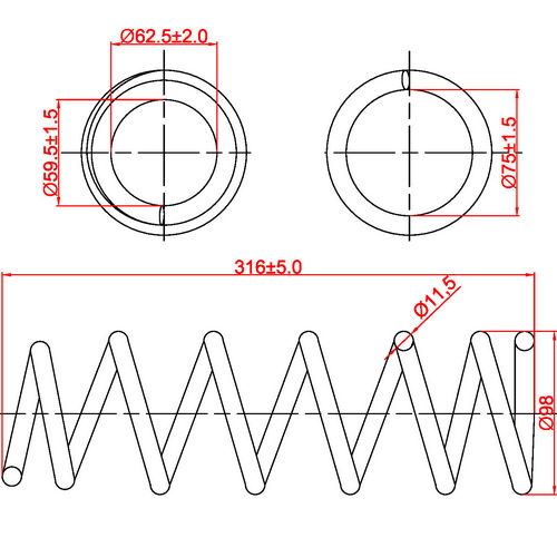 Z48206R — ZIKMAR — Suspension Spring, Rear