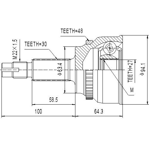 Z87032R — ZIKMAR — CV Joint Kit, Outer