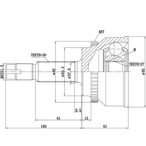 Z87033R — ZIKMAR — CV Joint Kit, Outer