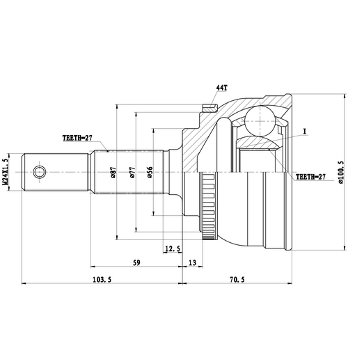 Z87104R — ZIKMAR — CV Joint Kit, Outer