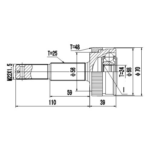 Z87107R — ZIKMAR — CV Joint Kit, Outer