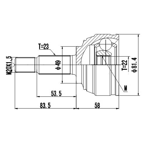 Z87117R — ZIKMAR — CV Joint Kit, Outer
