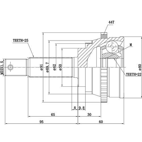 Z87610R — ZIKMAR — CV Joint Kit, Outer