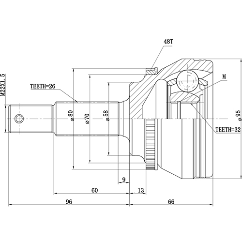 Z87618R — ZIKMAR — CV Joint Kit, Outer