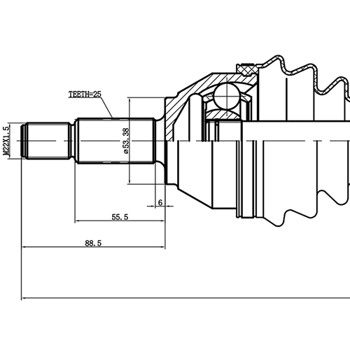Z87878R — ZIKMAR — Drive Shaft