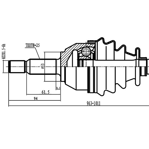 Z87987R — ZIKMAR — Drive Shaft
