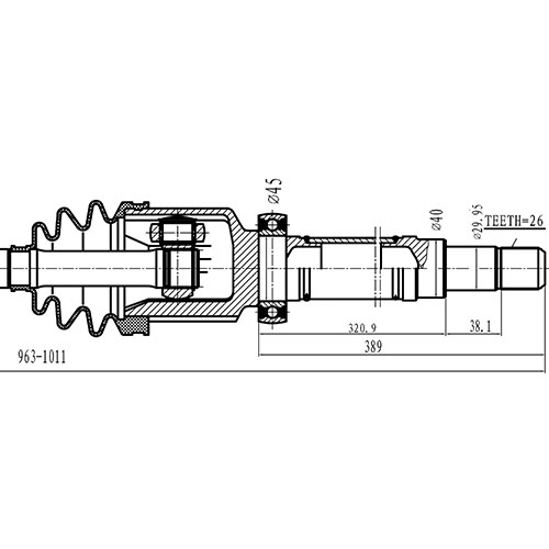 Z87987R — ZIKMAR — Drive Shaft