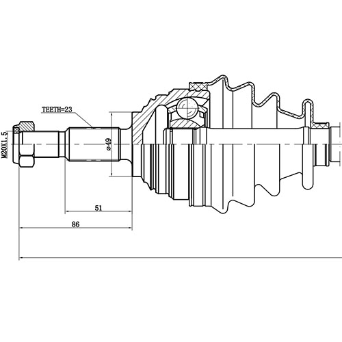 Z88082R — ZIKMAR — Drive Shaft Front