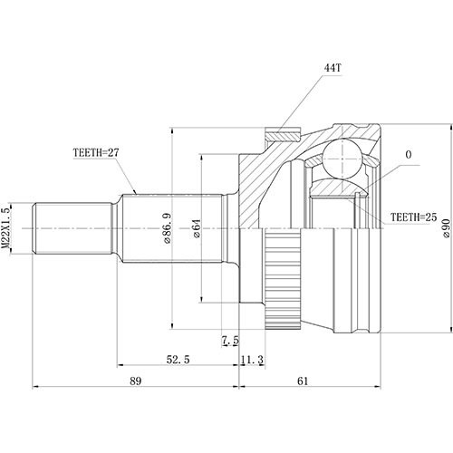 Z88318R — ZIKMAR — CV Joint Kit, Outer
