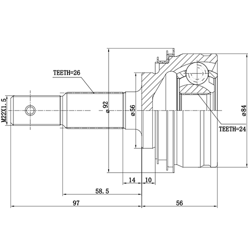 Z88332R — ZIKMAR — CV Joint Kit, Outer