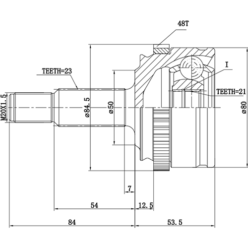 Z88336R — ZIKMAR — CV Joint Kit, Outer