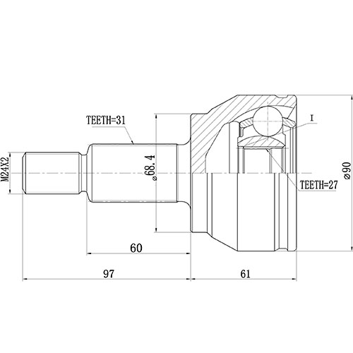 Z88536R — ZIKMAR — CV Joint Kit, Outer