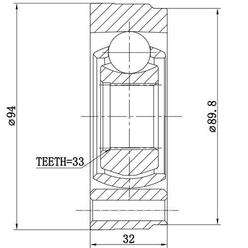 Z88990R — ZIKMAR — CV Joint Kit, Inner