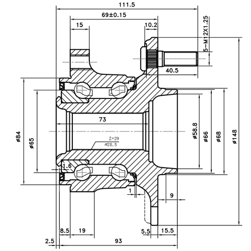Z89127R — ZIKMAR — Wheel Hub