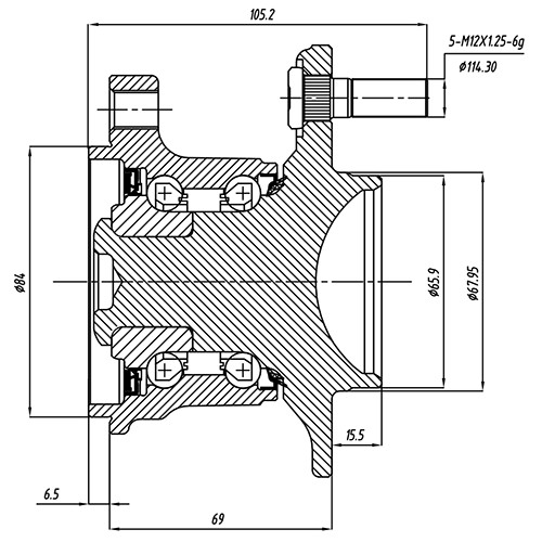 Z89162R — ZIKMAR — Wheel Hub