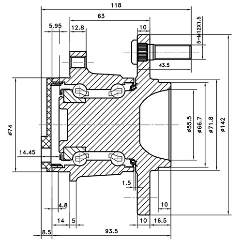 Z89272R — ZIKMAR — Wheel Hub