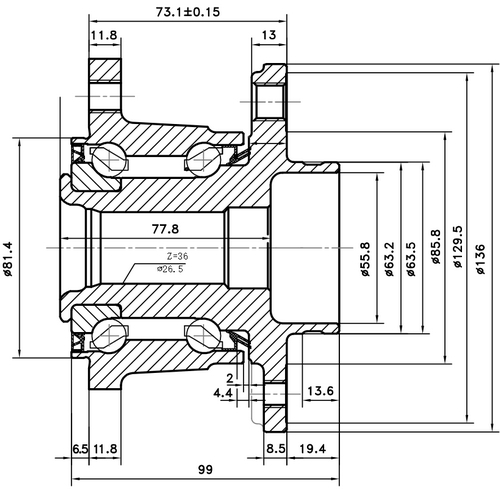 Z89462R — ZIKMAR — Wheel Hub