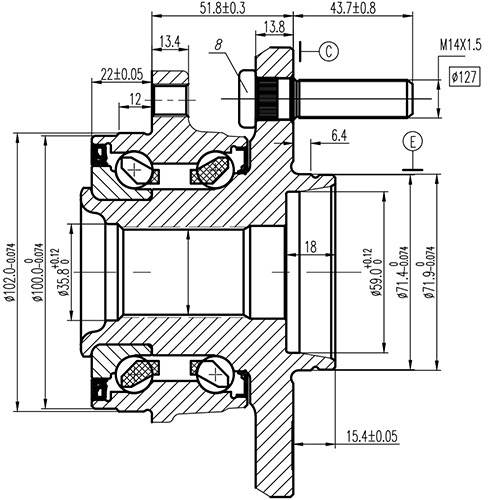 Z89680R — ZIKMAR — Wheel Hub