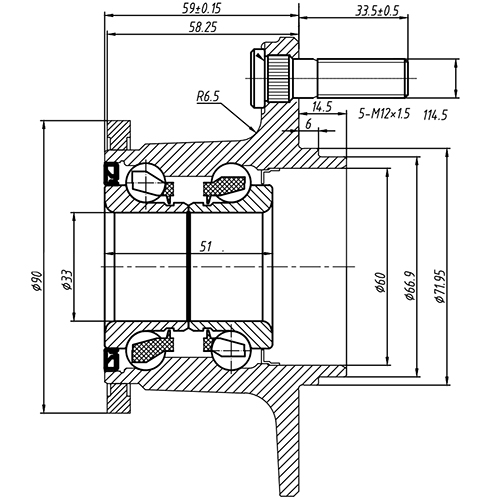 Z89899R — ZIKMAR — Wheel Hub