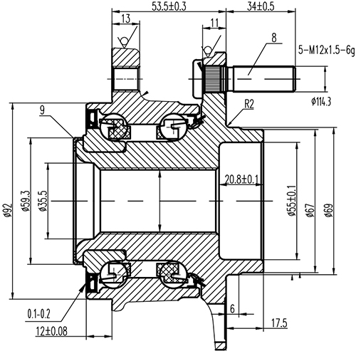 Z89904R — ZIKMAR — Wheel Hub